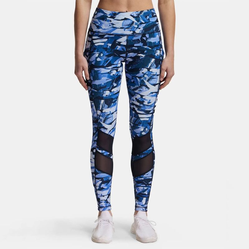Jockey MW38 Women Microfiber Elastane Active Wear Leggings - Sky Captain Printed (S)