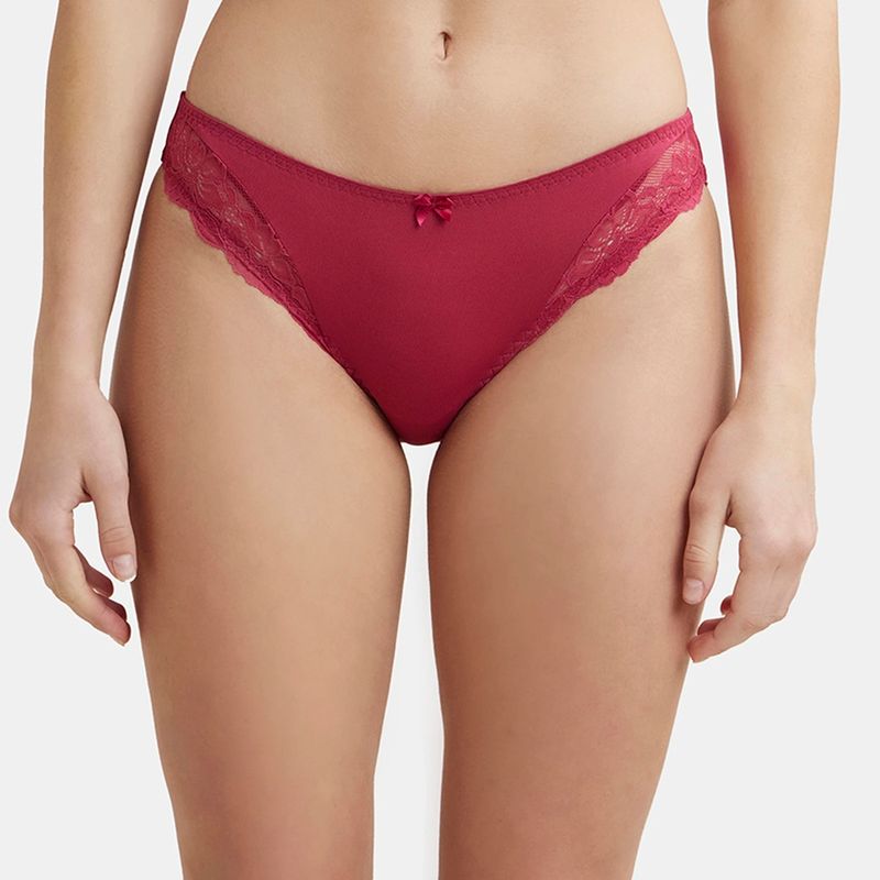 Jockey 1813 Women Medium Coverage Soft Touch Microfiber Elastane Bikini - Anemone (L)