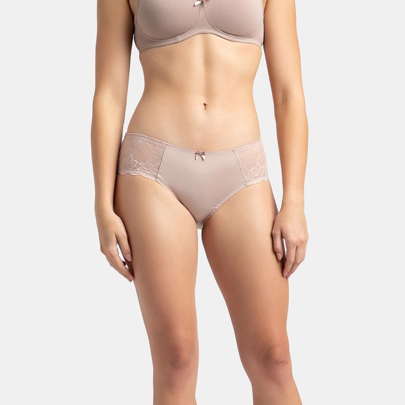 Jockey 1814 Women Full Coverage Soft Touch Microfiber Elastane Hipster - Mocha (XL)