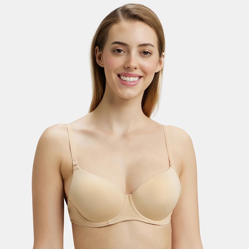 Jockey 1832 Wired Padded Soft Touch Microfiber Elastane Backless Bra - Light Skin (36C)