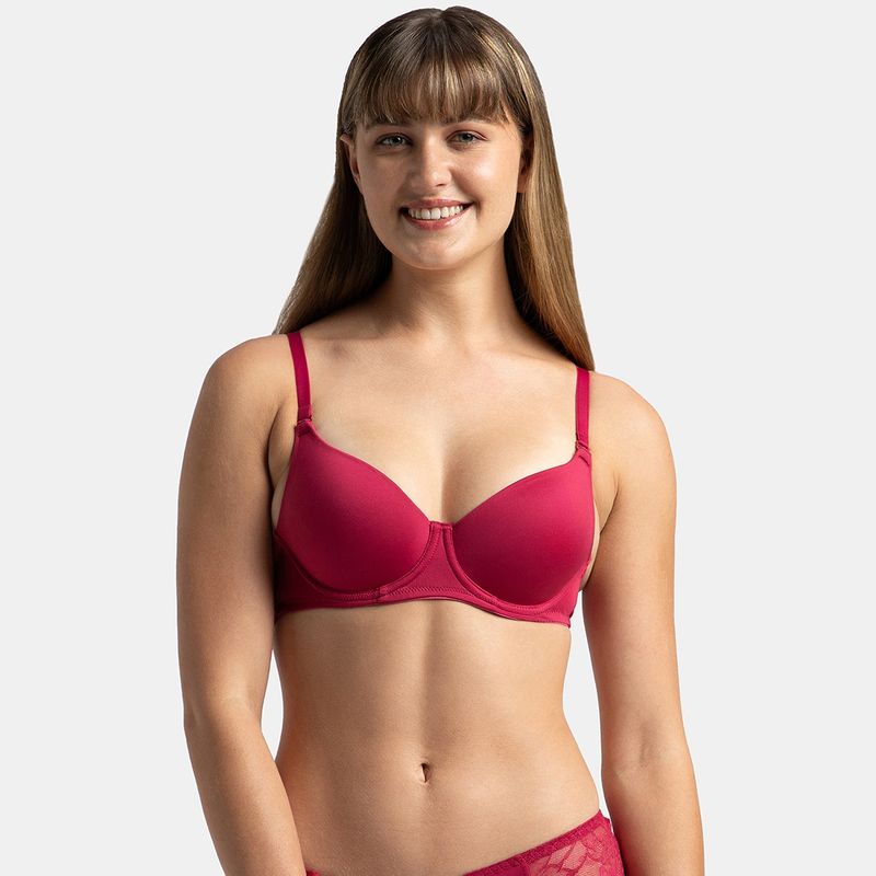 Jockey 1832 Wired Padded Soft Touch Microfiber Elastane Backless Bra - Anemone (36C)