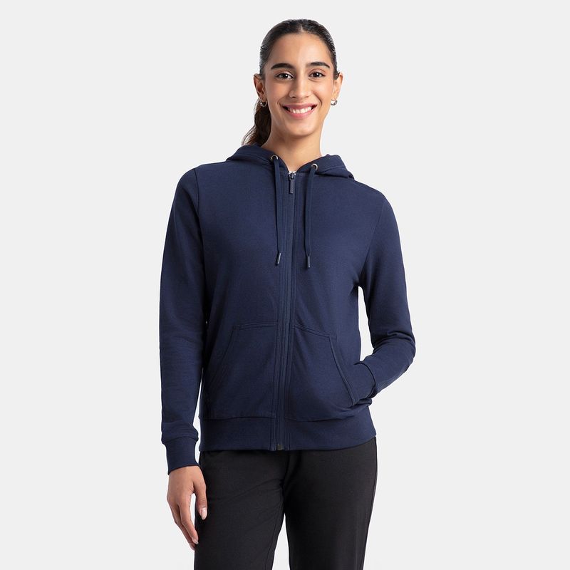 Jockey AW23 Women Super Combed Cotton Rich Regular Fit Shorts - Navy Blazer (XL)