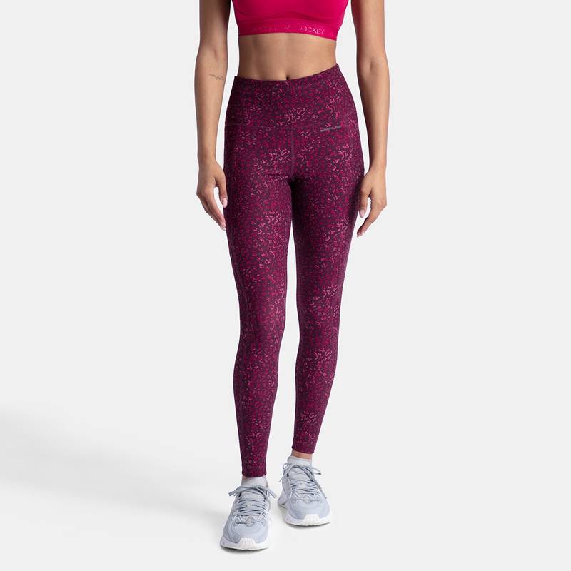 Jockey MW68 Women Microfiber Elastane 7/8th Active Wear Leggings - Grapewine Print (M)