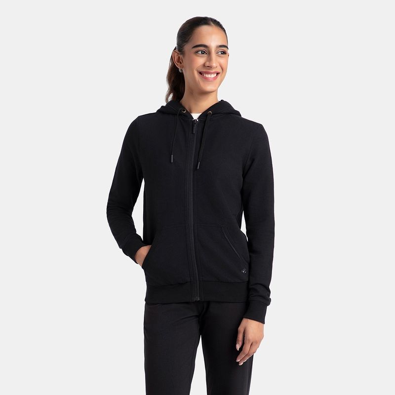 Jockey AW23 Women Super Combed Cotton Rich Regular Fit Shorts - Black (S)