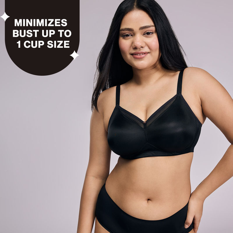 Nykd by Nykaa Non Padded Wirefree Magic Minimizer NYB380 Black (36DD)