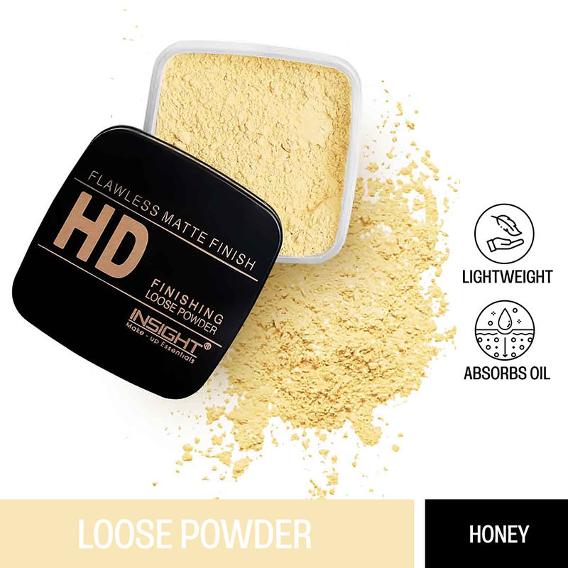 Insight Cosmetics Hd Finishing Loose Powder, Oil Control, Light Weight &Transferproof - 13 Honey