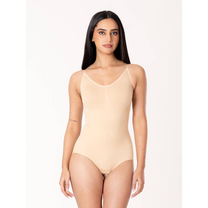 Shapercult Premium Snatched Bodysuit- Beige (3XL)