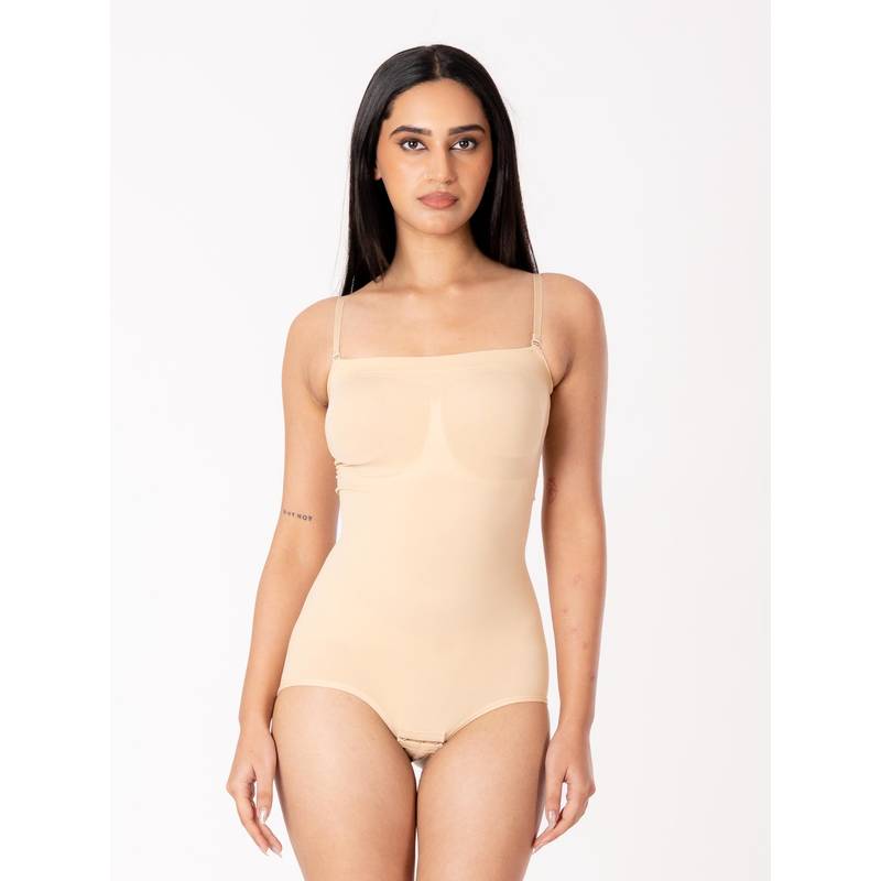 Shapercult Strapless Snatched Bodysuit -Beige (XL)