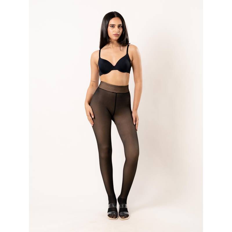 Shapercult Ultra Premium Thermal Fleece Stockings Black (XL)