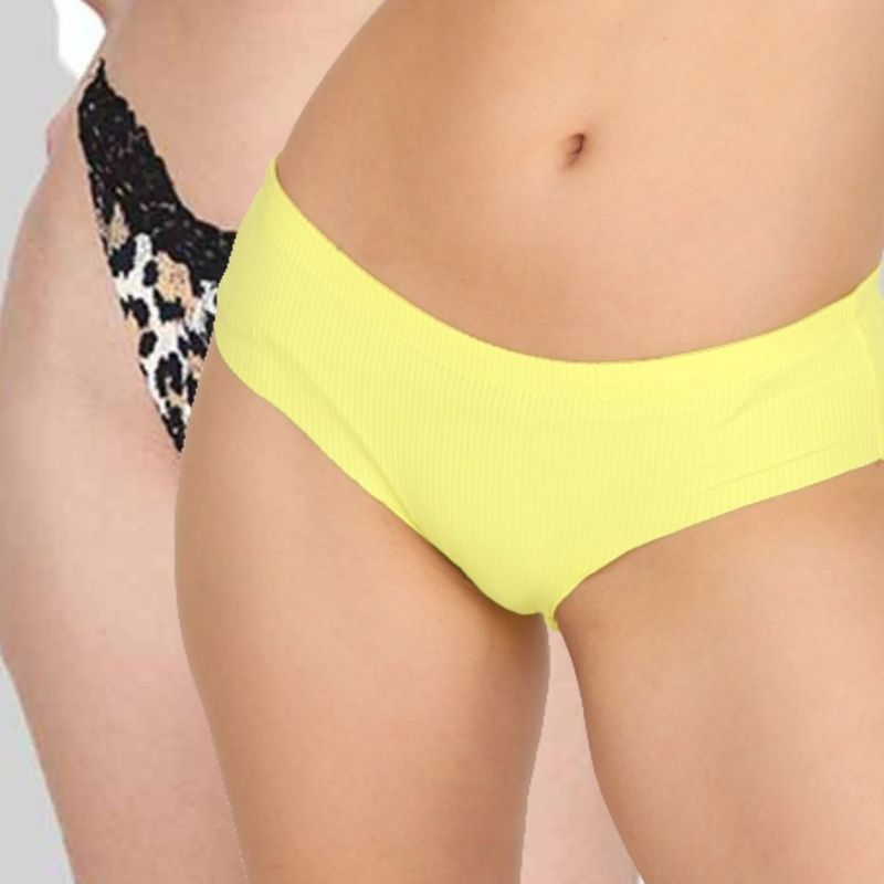 Curwish Beautiful Basis - Seamless Bikini Panty - Multi-Color (Pack of 2) (S)