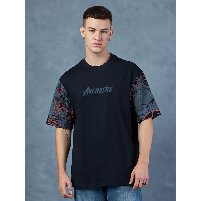 Bewakoof Official Marvel Merchandise Mens Printed Oversized T-shirt (M)