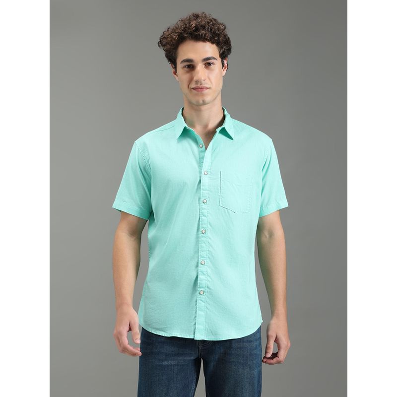Pepe Jeans Men Blue Solid Short Sleeves Shirt (3XL)