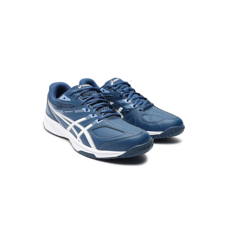ASICS COURT REFLEX Men Sports Tennis Shoes Blue & White (UK 8)
