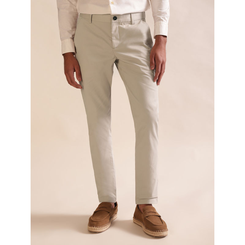 Andamen Regular Fit Men Grey Stretchable Chinos (31)
