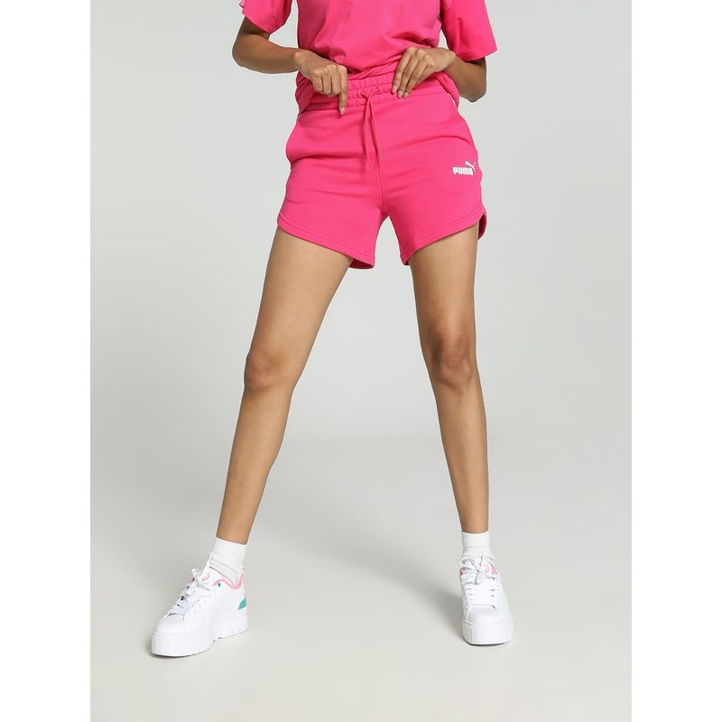 Puma Essentials Tape Women's Pink Shorts (XL)