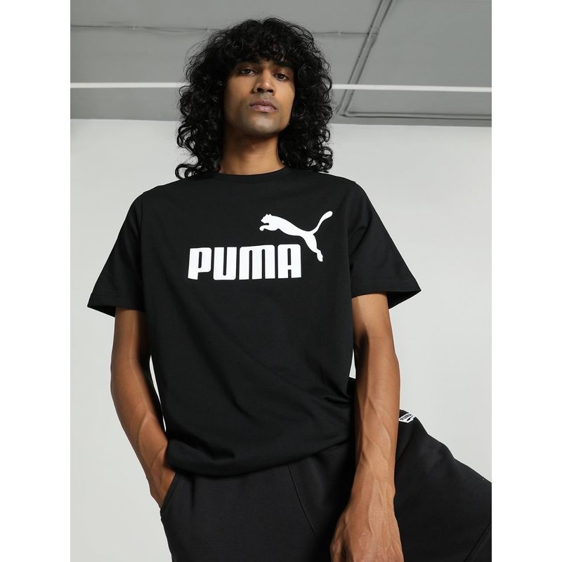 Puma Essentials Logo Men's Black T-Shirt (M)