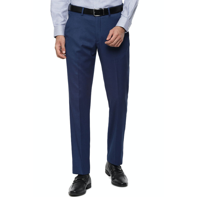 Louis Philippe Navy Blue Formal Trouser (36)