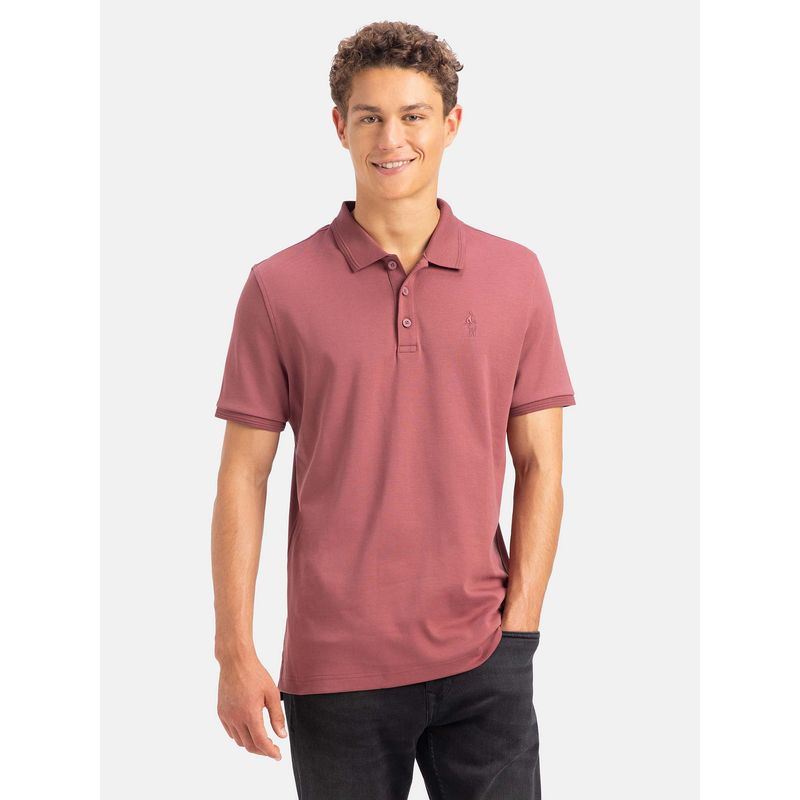 Jockey 3912 Men Super Combed Cotton Rich Solid Half Sleeve Polo T-Shirt - Wild Ginger (2XL)