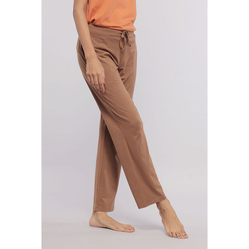 NeceSera Home Brown Straight Supima Lounge Pant (S)