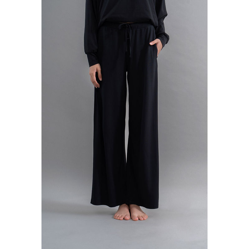 NeceSera Limited Edition Luxflo Travel Black Flared Pyjamas (S)