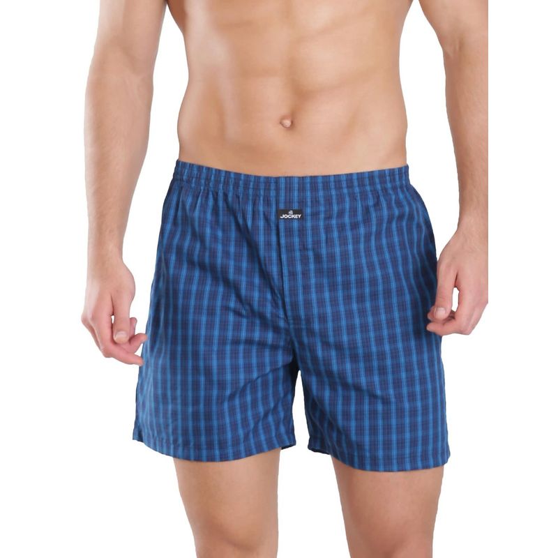 Jockey Dark Assorted Checks Boxer Shorts - Style Number- 1222 - Multi-Color (S)