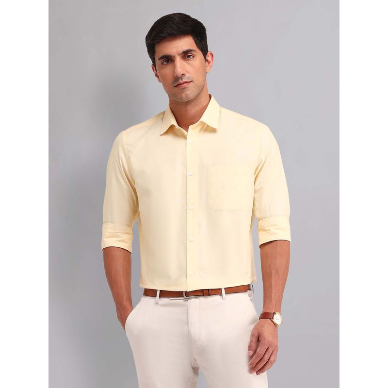 AD By Arvind Yellow Regular Fit Pure Cotton Shirt (40)