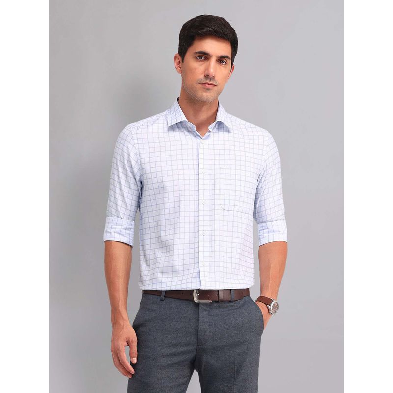 AD By Arvind Regular Fit Checked Twill Shirt (40)