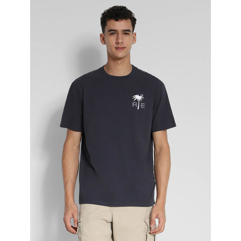 American Eagle Men Black Logo Graphic T-Shirt (M)
