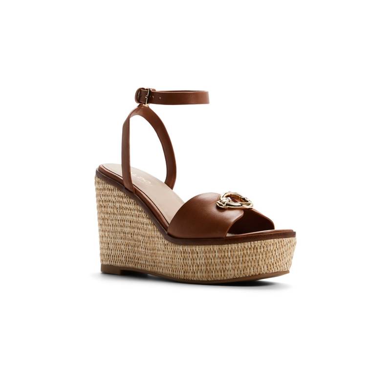 Aldo Carrabririel-B Brown Ladies Sandal Heels (UK 5)