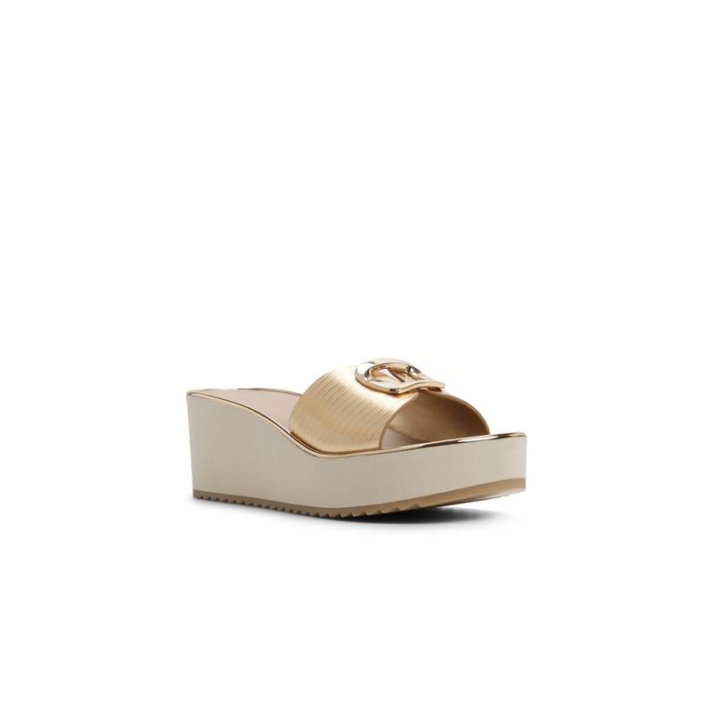 Aldo Menhaden Gold Ladies Eva Wedges (UK 5)