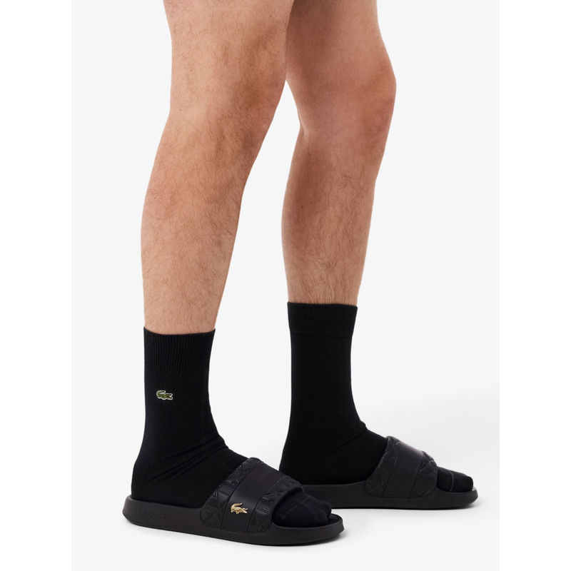 Lacoste Men Hybrid Serve Black Sliders (UK 10)