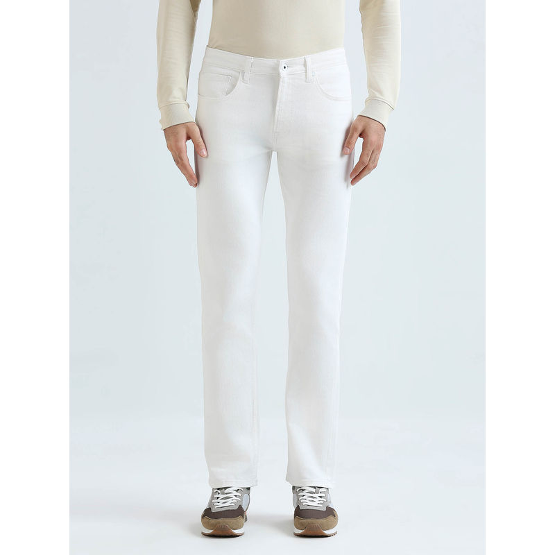 Pepe Jeans Holborne White Mid Rise Straight Jeans (34)