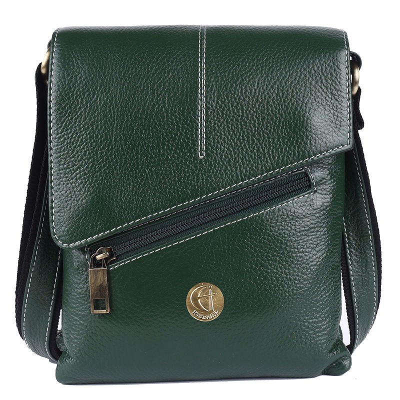 Pramadda Pure Luxury Green Sling Bag Italian Leather Sling