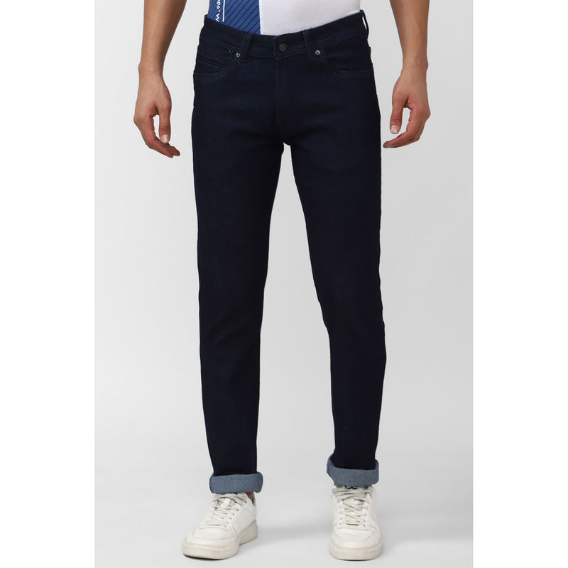 Peter England Men Navy Blue Dark Wash Slim Fit Jeans (32)