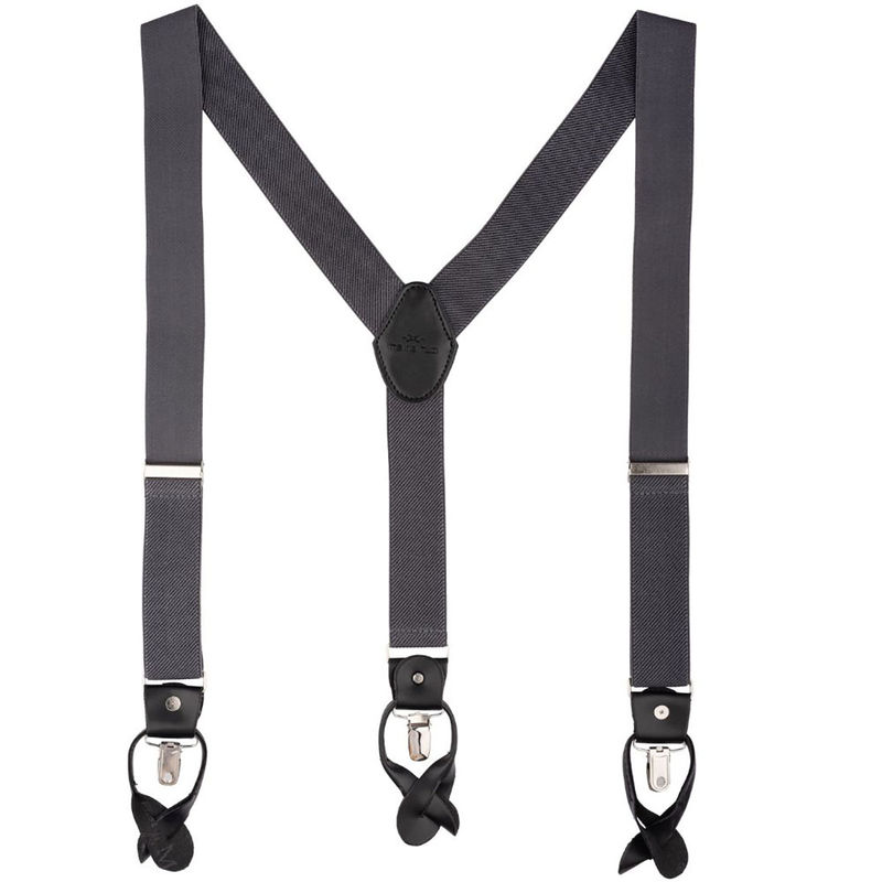 Buy The Tie Hub Gentry Grey With Black Y Back Suspender Online