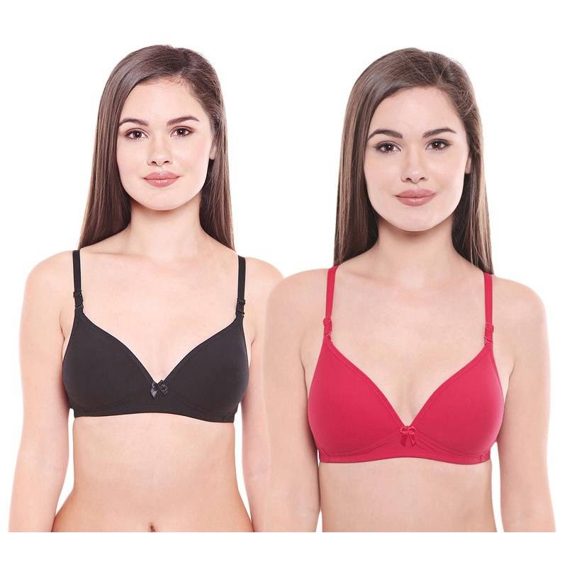 Bodycare Pack Of 2 Lightly Padded T-Shirt Bra - Multi-color (30B)