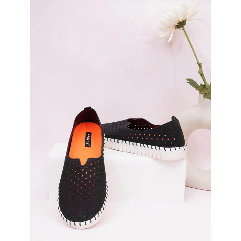 Sherrif Shoes Women Black Casual Solid Ballerinas (EU 36)