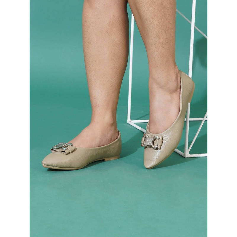 Sherrif Shoes Women Khaki Slip On Ballerina (EU 36)