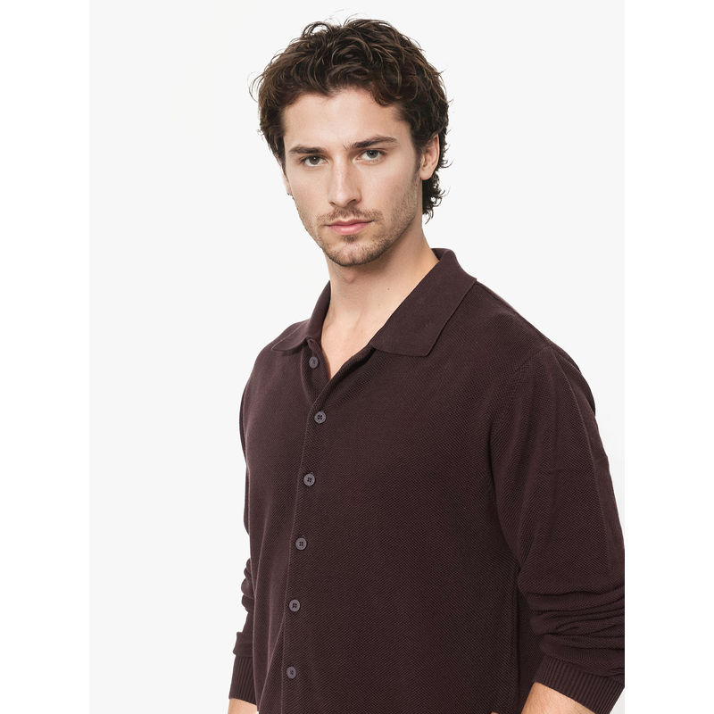 Rare Rabbit Men Brown Solid Casual Shirt (M)