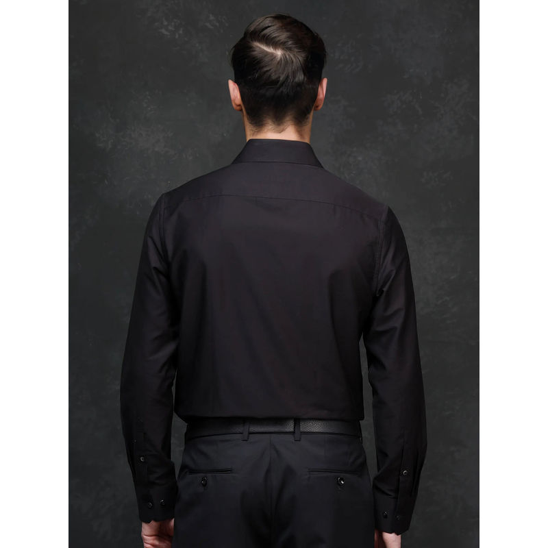 Rare Rabbit Men Black Printed Party Shirt (S)