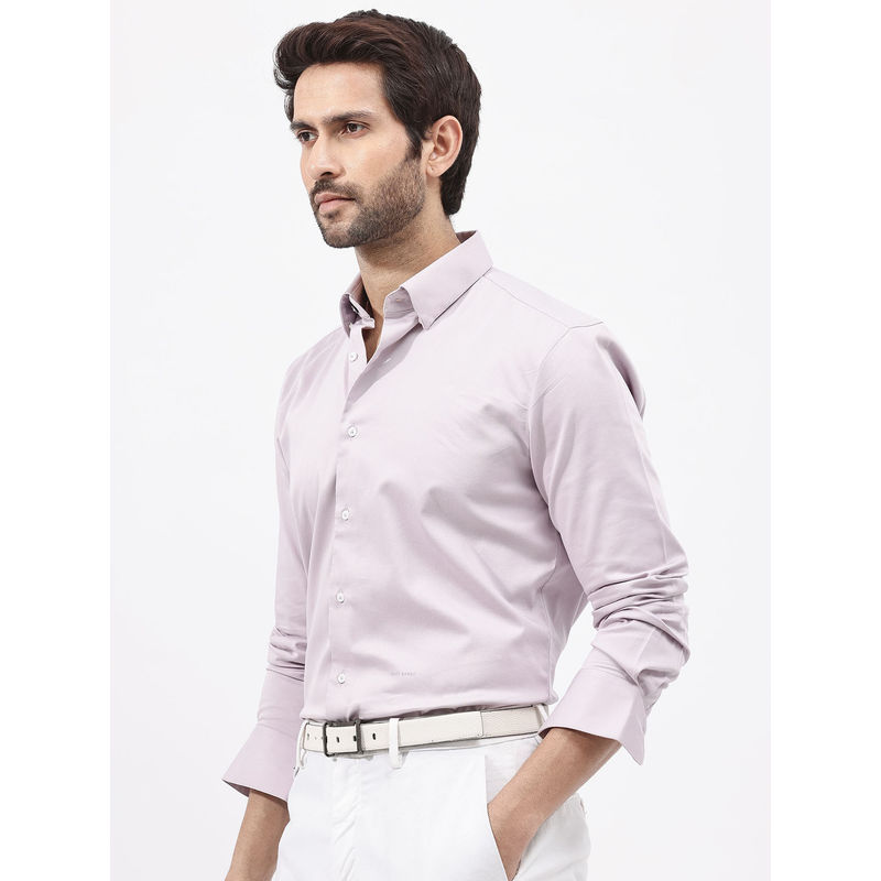 Rare Rabbit Men Purple Solid Casual Shirt (S)