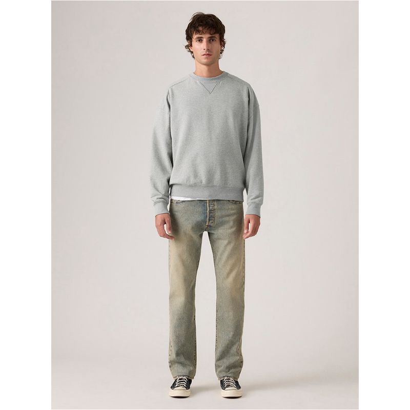 Levi's Men's 501 Light-Blue Straight Fit Mid Rise Jeans (32)