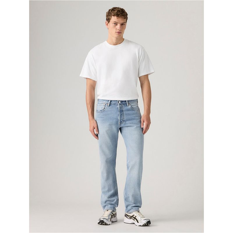 Levi's Men's 501 Light-Blue Loose Fit Mid Rise Jeans (32)