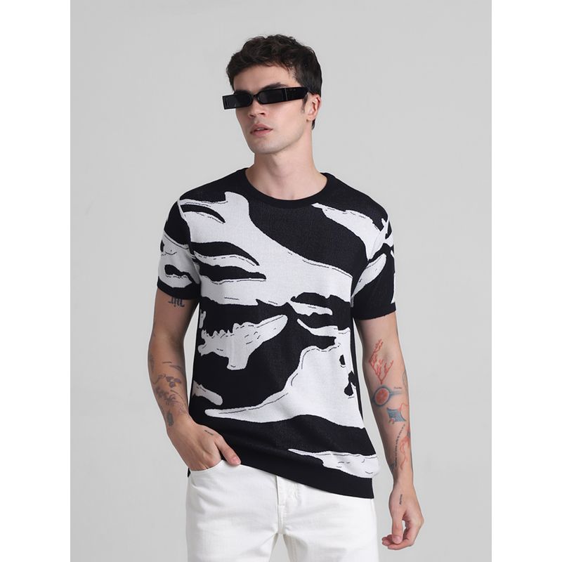 Jack & Jones Black Slim Fit T-Shirts (M)