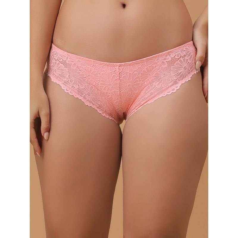 SOIE Womens Mid Rise Medium Coverage Lacy Brief (S)