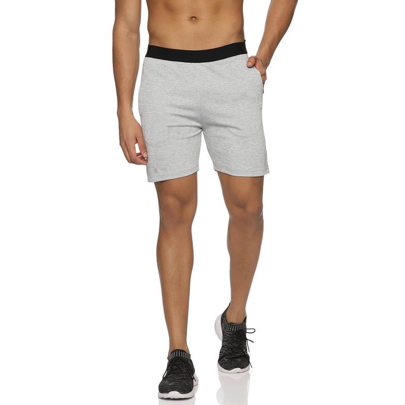 DOMIN8 Mens Training Shorts with Elastic Waist Band Grey (S)