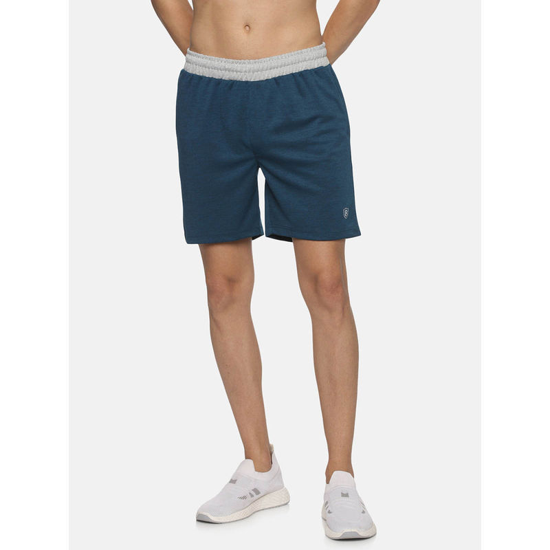 DOMIN8 Mens Breathable Elasticated Sports Basketball Teal Shorts (M)