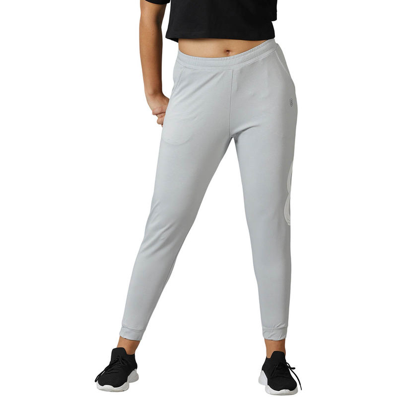 DOMIN8 Womens Solid Training Elastic Joggers Grey (XS)