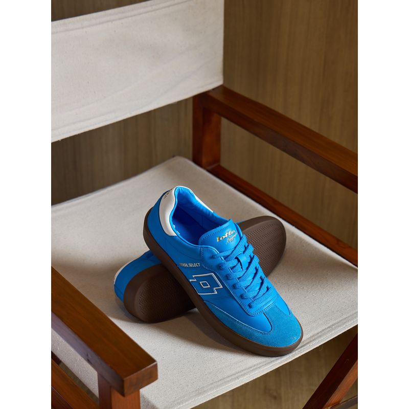 LOTTO Brasil Select OG Blue Leather Sneakers for Men (UK 6)