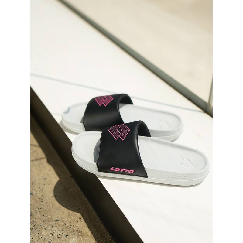 LOTTO Enduro Plus Black & Grey Sliders for Women (UK 3)